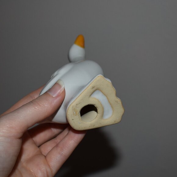 Vintage Little Ceramic White Goose Figurine Country Cottage Farmhouse Decor - Picture 8 of 11
